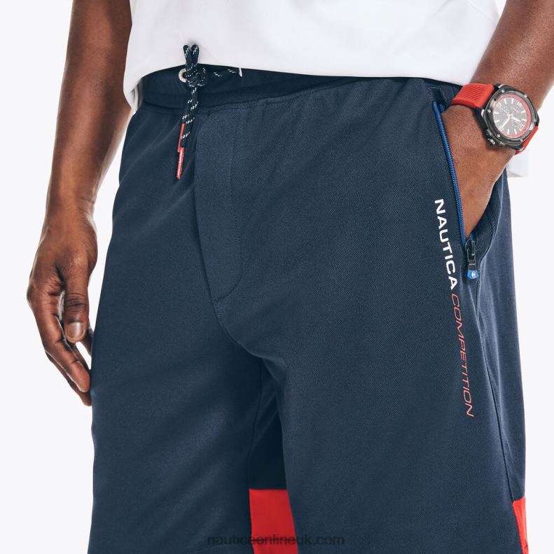 Nautica Competition Sustainably Crafted 9\" Colorblock Short L6J4L423 Navy Men