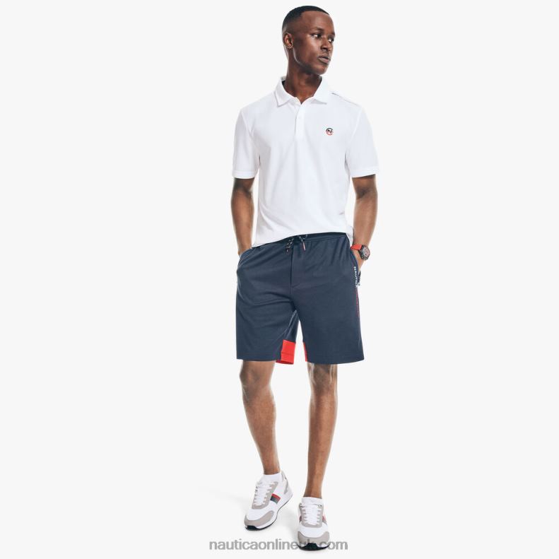 Nautica Competition Sustainably Crafted 9\" Colorblock Short L6J4L423 Navy Men