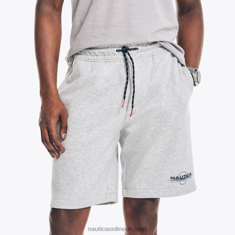 Nautica Competition Sustainably Crafted 9" Fleece Short L6J4L223 Grey Heather Men