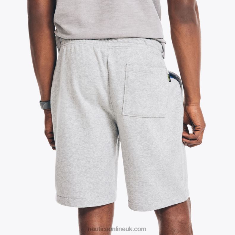 Nautica Competition Sustainably Crafted 9\" Fleece Short L6J4L223 Grey Heather Men