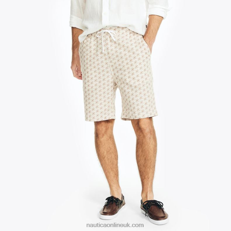 Nautica Sustainably Crafted 8.5" Printed Cabana Short L6J4L272 Sail White Men