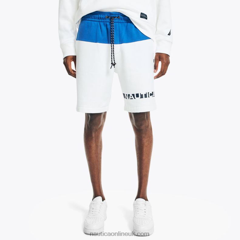 Nautica Sustainably Crafted 9" Colorblock Short L6J4L104 Sail White Men