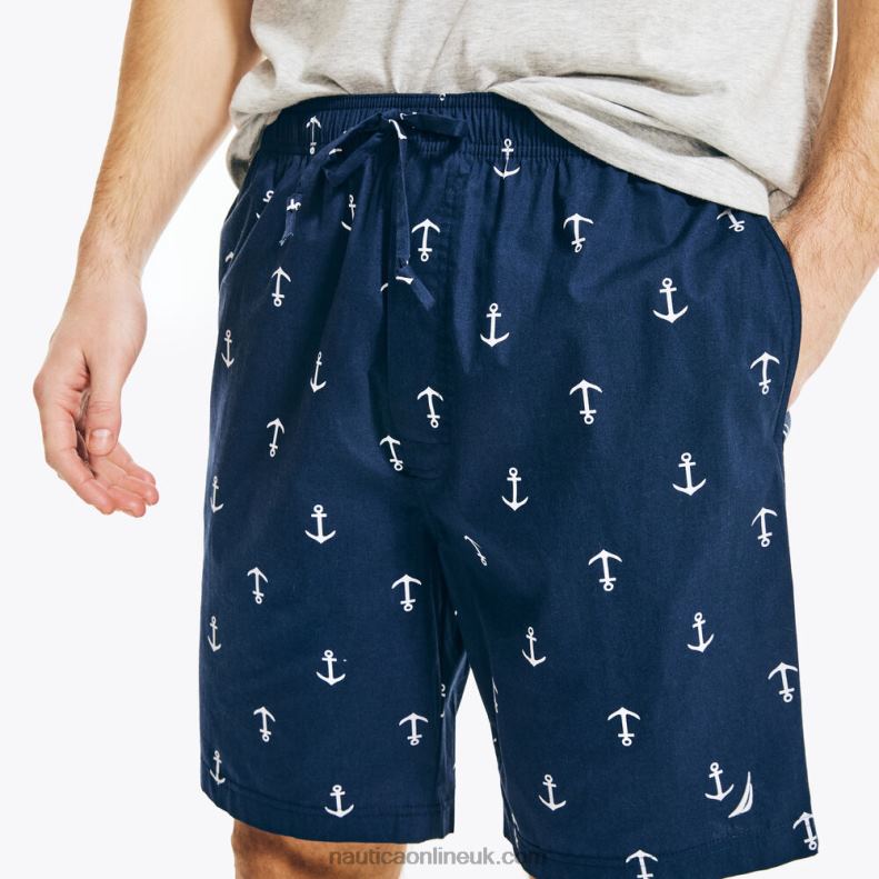 Nautica Anchor Print Sleep Short L6J4L552 Peacoat Men