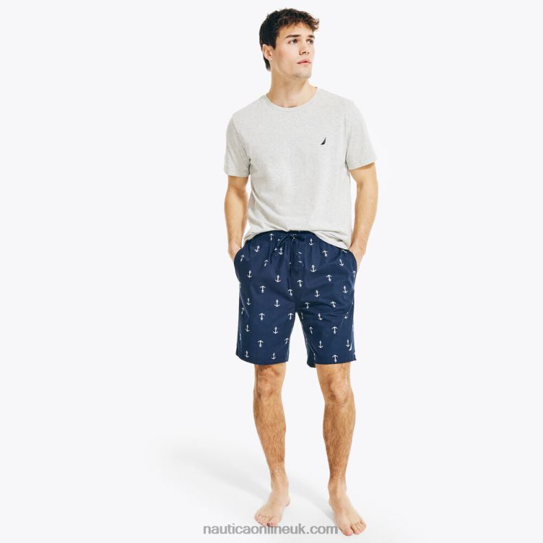 Nautica Anchor Print Sleep Short L6J4L552 Peacoat Men