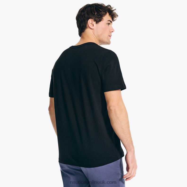 Nautica Logo Graphic Sleep T-Shirt L6J4L56 True Black Men