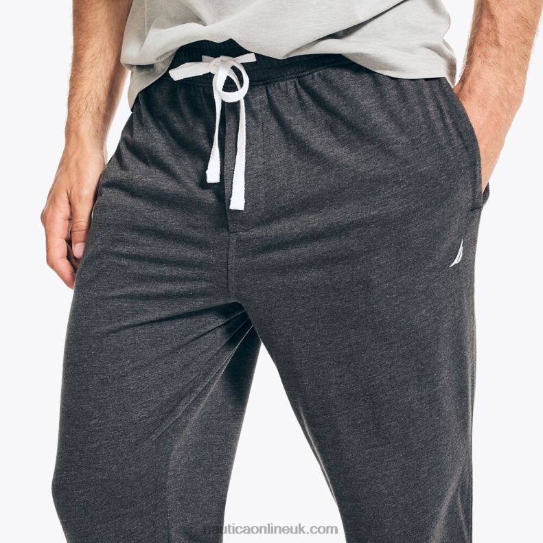 Nautica Logo Graphic T-Shirt Pajama Pant Set L6J4L466 Grey Heather Men