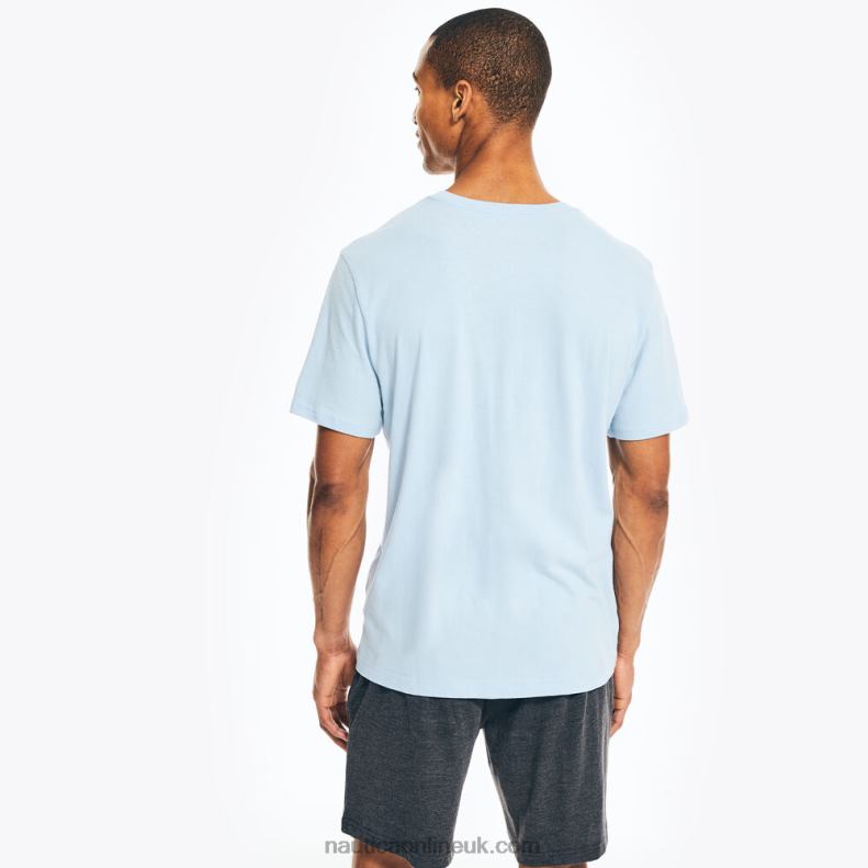 Nautica Logo Sleep T-Shirt L6J4L557 Light Tide Water Wash Men