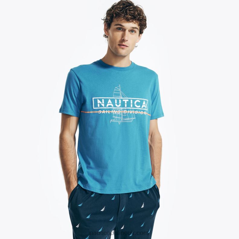 Nautica Sailing Division Graphic Sleep T-Shirt L6J4L53 True Navy Men