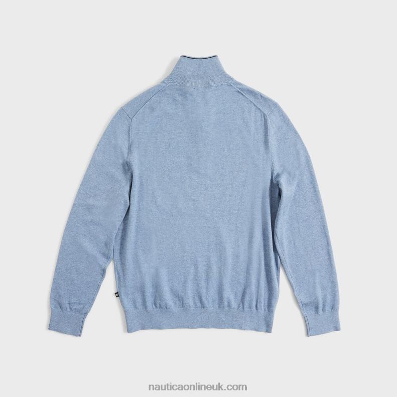 Nautica Big & Tall Navtech Quarter-Zip Sweater L6J4L667 Anchor Blue Heather Men