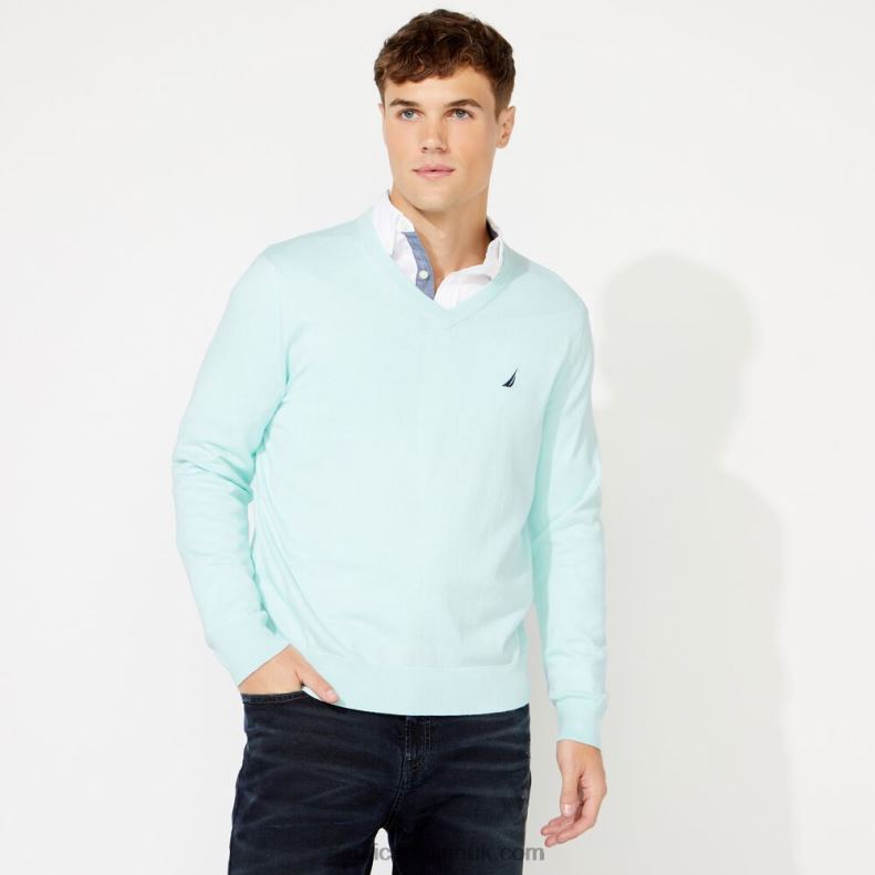 Nautica Big & Tall Navtech V-Neck Sweater L6J4L698 Aquabreeze Men