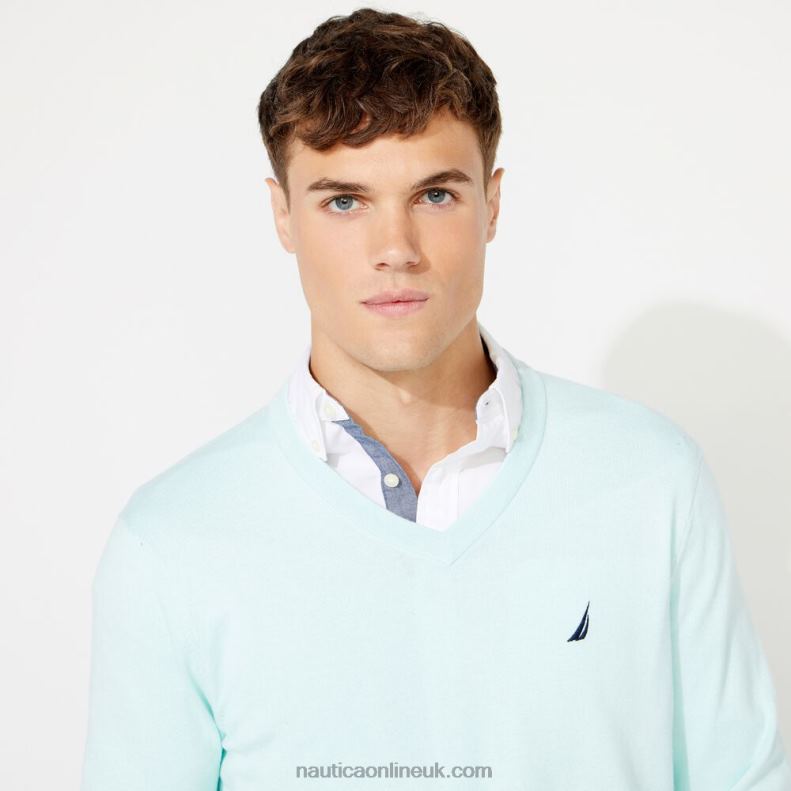 Nautica Big & Tall Navtech V-Neck Sweater L6J4L698 Aquabreeze Men
