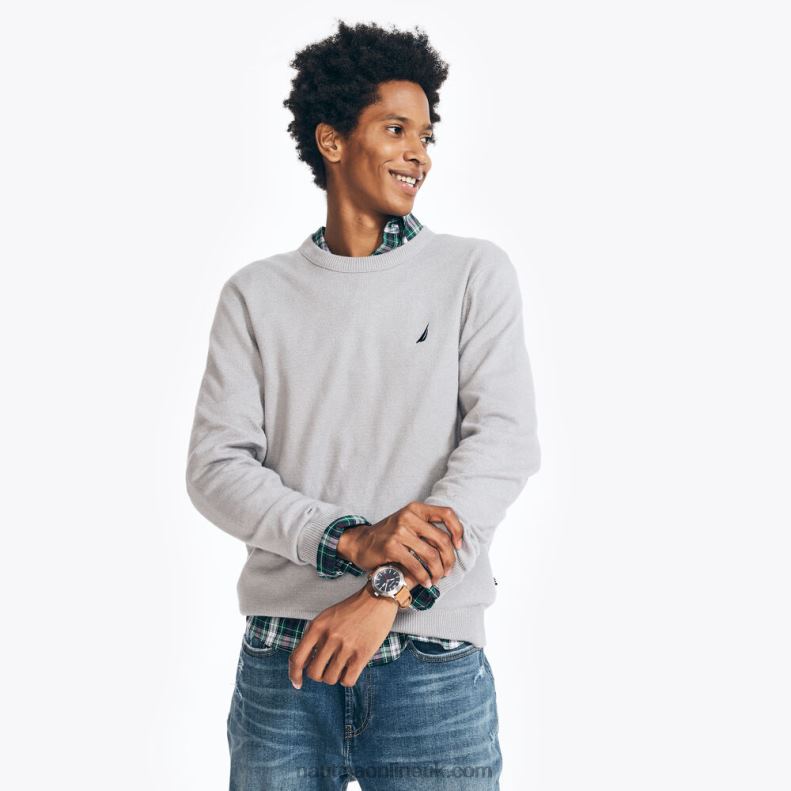Nautica Sustainably Crafted Crewneck Sweater L6J4L50 Light Putty Men
