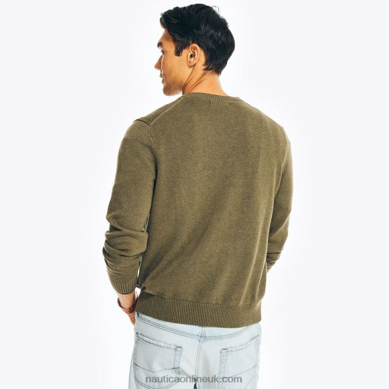 Nautica Sustainably Crafted Long-Sleeve Henley Sweater L6J4L544 Dark Hunter Men