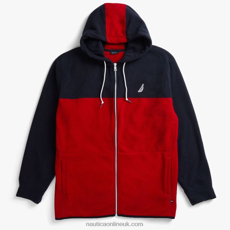 Nautica Big & Tall Colorblock Nautex Full-Zip Hoodie L6J4L722 Navy Men