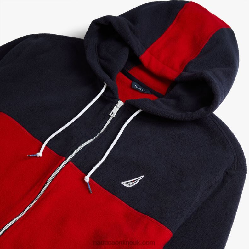 Nautica Big & Tall Colorblock Nautex Full-Zip Hoodie L6J4L722 Navy Men