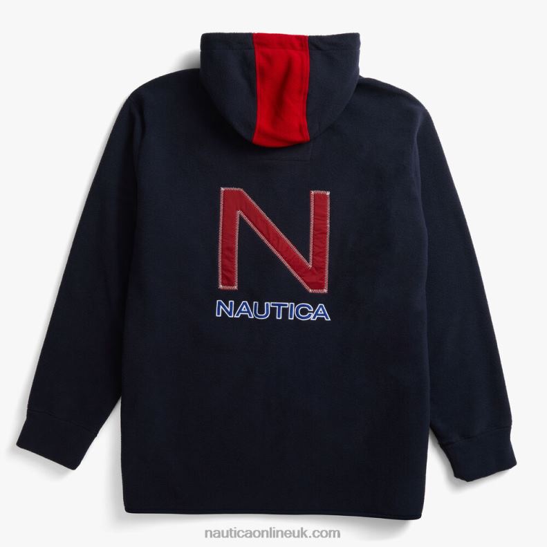 Nautica Big & Tall Colorblock Nautex Full-Zip Hoodie L6J4L722 Navy Men