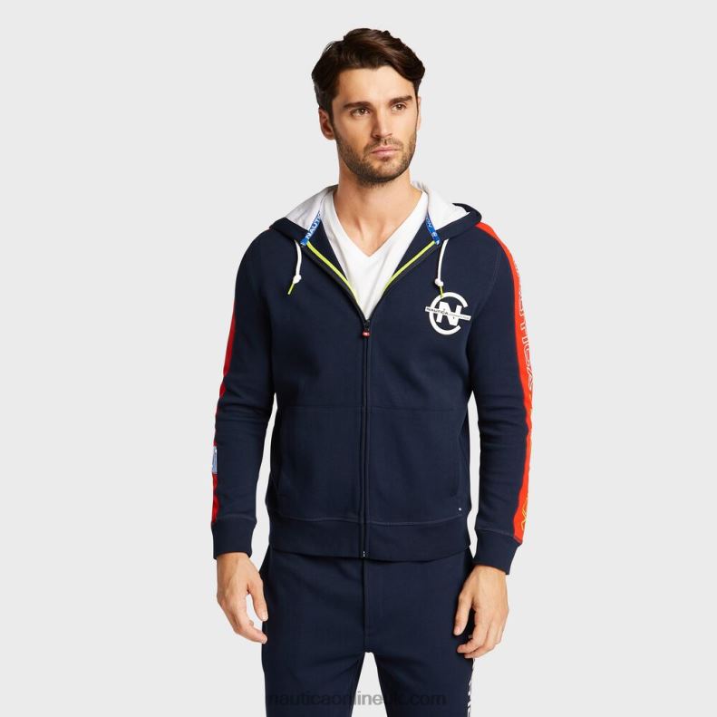 Nautica Big & Tall Competition Full Zip Hoodie L6J4L660 Navy Men