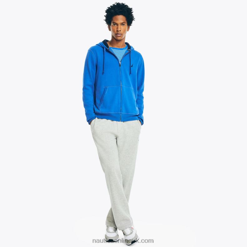 Nautica Big & Tall Fleece Full-Zip Hoodie L6J4L573 Windsurf Blue Men
