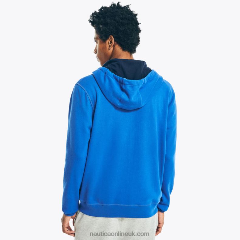 Nautica Big & Tall Fleece Full-Zip Hoodie L6J4L573 Windsurf Blue Men
