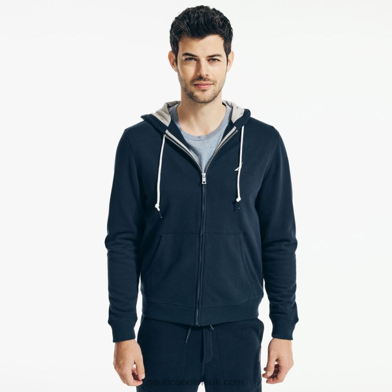 Nautica Big & Tall Full-Zip Hoodie L6J4L647 Navy Men