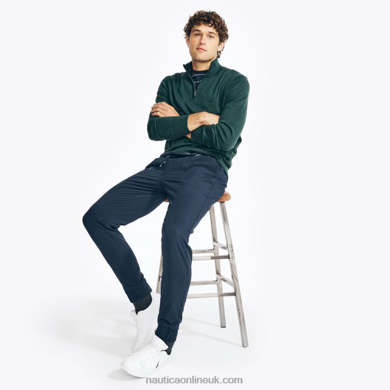 Nautica Big & Tall Navtech Quarter-Zip Sweatershirt L6J4L424 Spruce Men