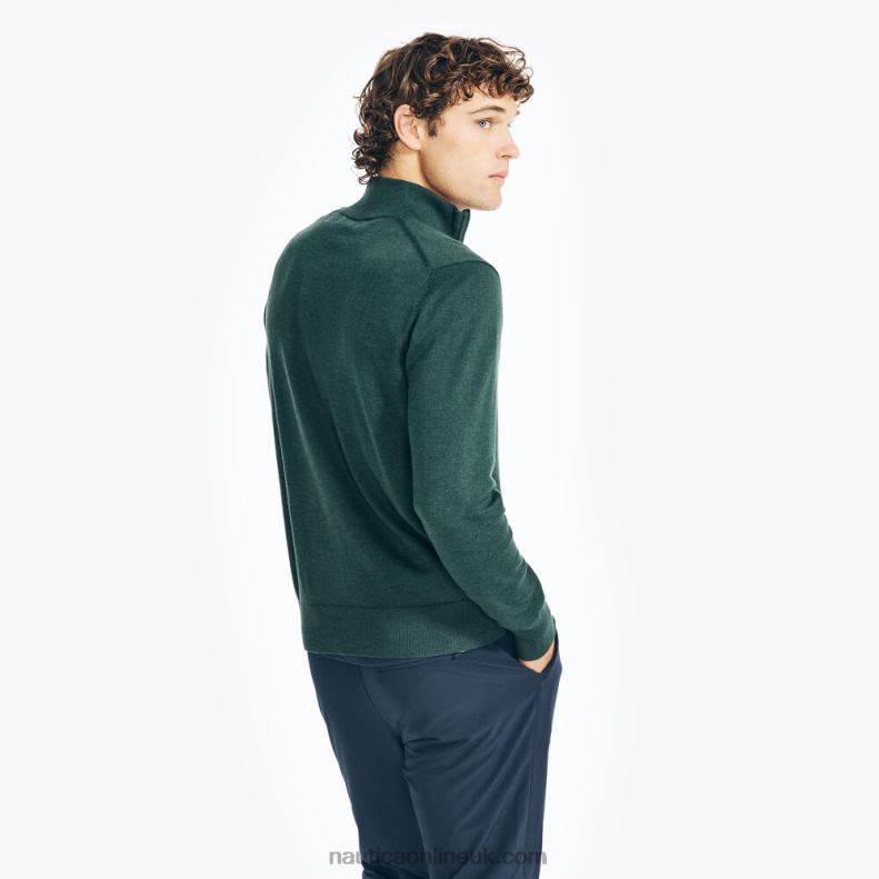 Nautica Big & Tall Navtech Quarter-Zip Sweatershirt L6J4L424 Spruce Men