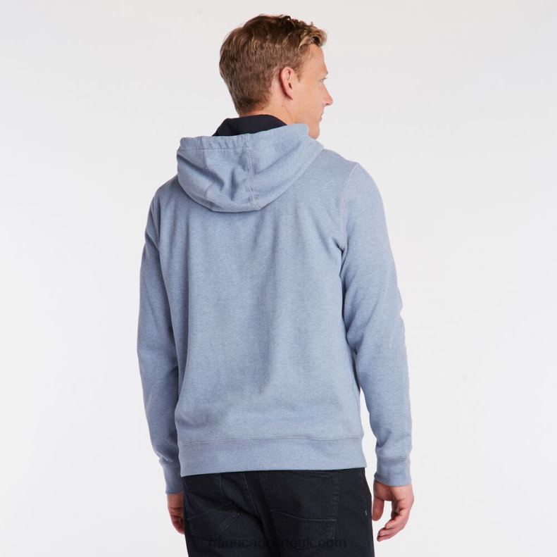 Nautica Big & Tall Pullover Logo Hoodie L6J4L685 Anchor Blue Heather Men