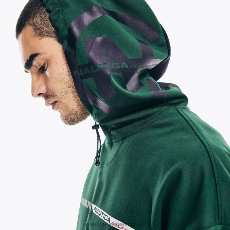 Nautica Competition Sustainably Crafted Logo Pullover Hoodie L6J4L566 Cosmic Fern Men