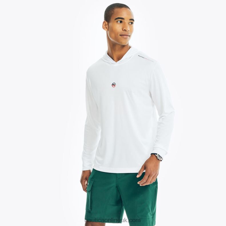 Nautica Competition Sustainably Crafted Pullover Hoodie L6J4L386 Bright White Men