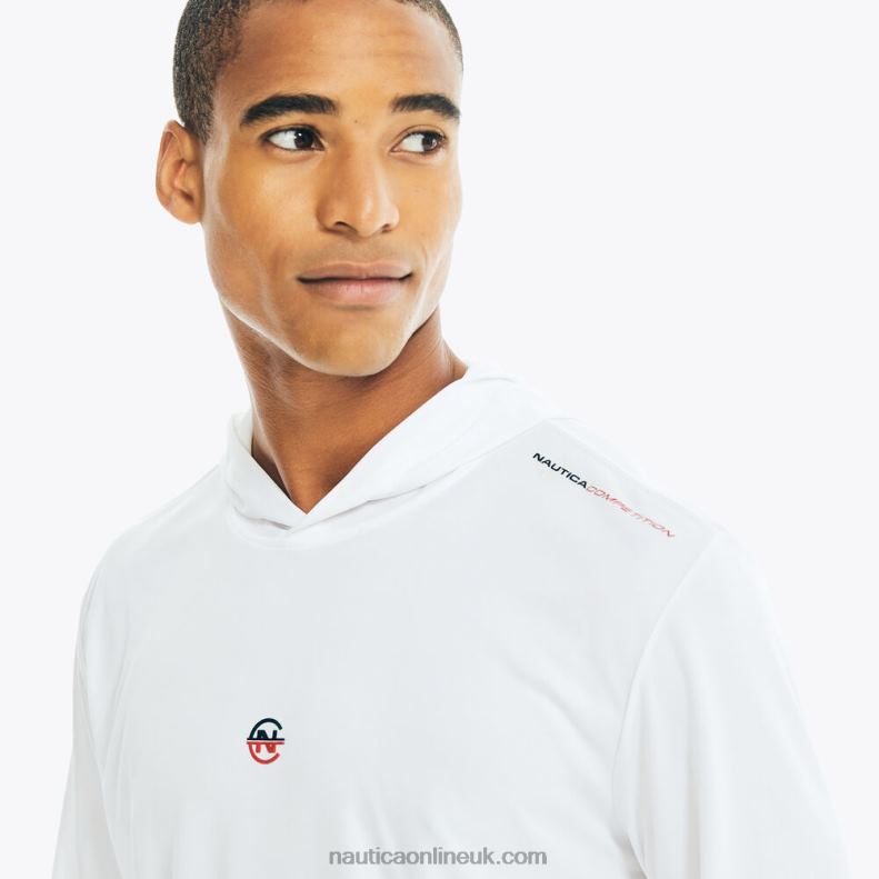 Nautica Competition Sustainably Crafted Pullover Hoodie L6J4L386 Bright White Men