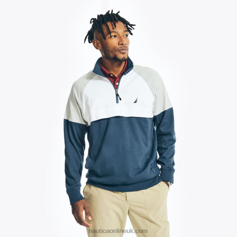 Nautica Navtech Half-Zip Sweatshirt L6J4L186 Lapis Blue Men