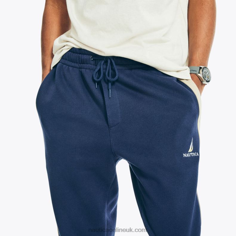 Nautica Side-Stripe Colorblock Jogger L6J4L255 Stellar Blue Heather Men