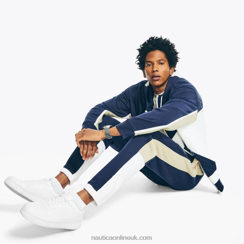 Nautica Side-Stripe Colorblock Jogger L6J4L255 Stellar Blue Heather Men