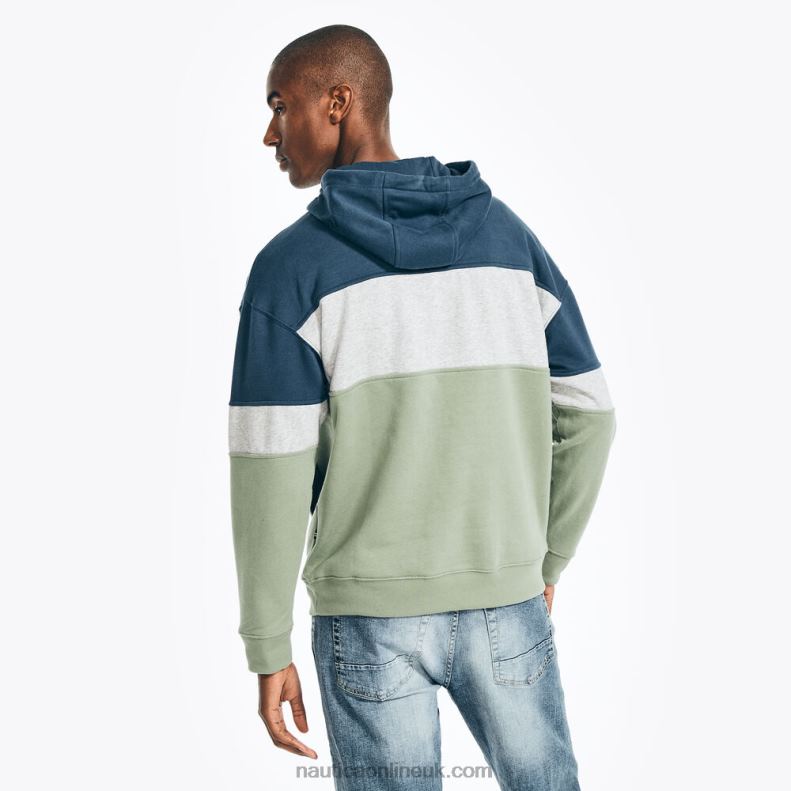 Nautica Sustainably Crafted Colorblock Hoodie L6J4L365 Lapis Blue Men