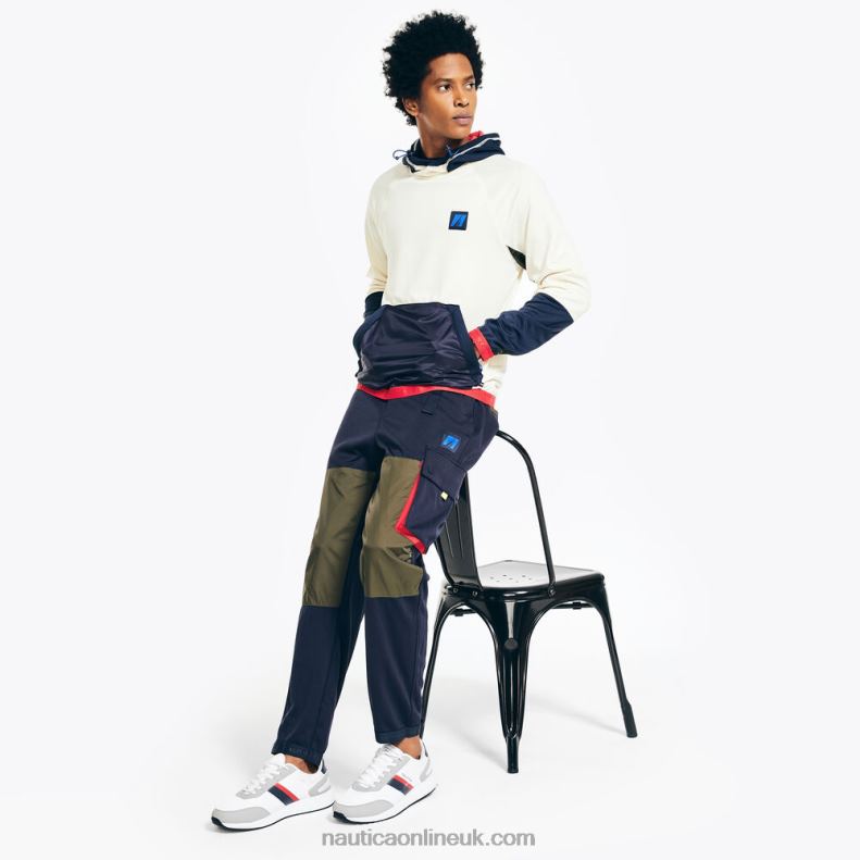 Nautica Sustainably Crafted Fleece Pullover Hoodie L6J4L309 Sail Cream Men