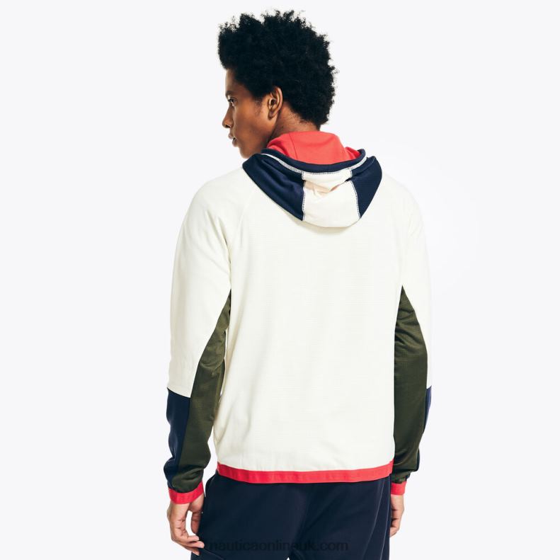Nautica Sustainably Crafted Fleece Pullover Hoodie L6J4L309 Sail Cream Men