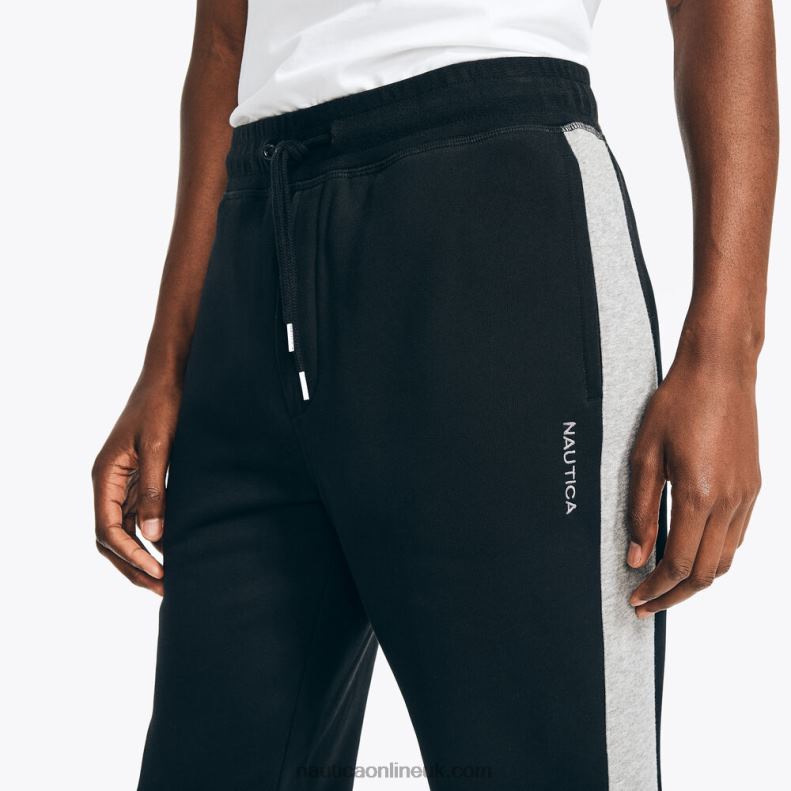 Nautica Sustainably Crafted Side-Stripe Colorblock Jogger L6J4L426 True Black Men