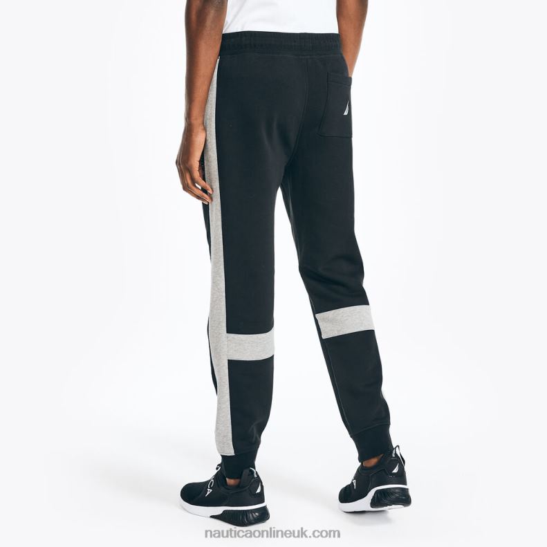 Nautica Sustainably Crafted Side-Stripe Colorblock Jogger L6J4L426 True Black Men