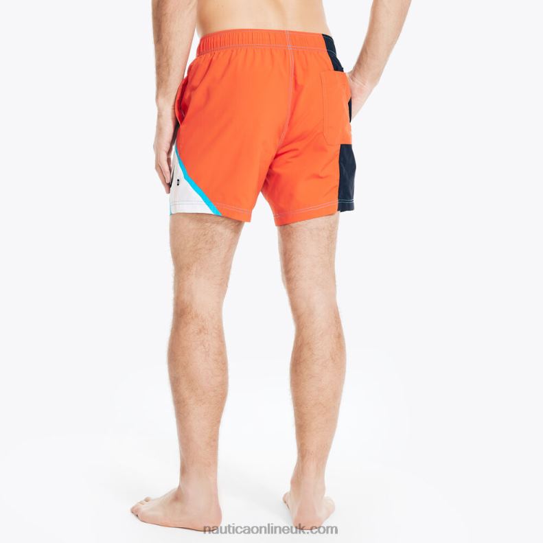 Nautica 6\" Colorblock Quick-Dry Swim L6J4L618 Hawaiian Ocean Men