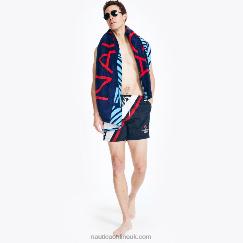 Nautica 6\" Heritage Striped Quick-Dry Swim L6J4L138 Navy Men