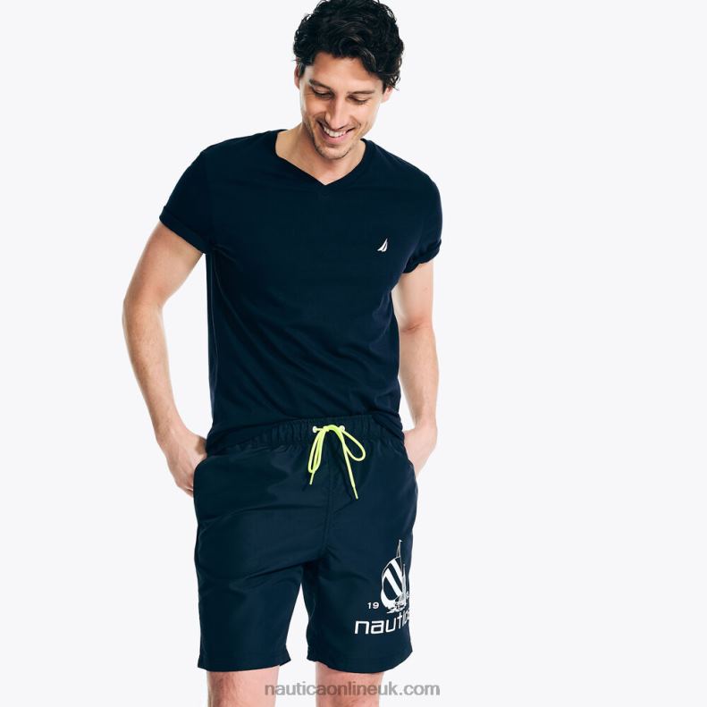 Nautica 8" Spinnaker Quick-Dry Swim L6J4L388 Navy Men