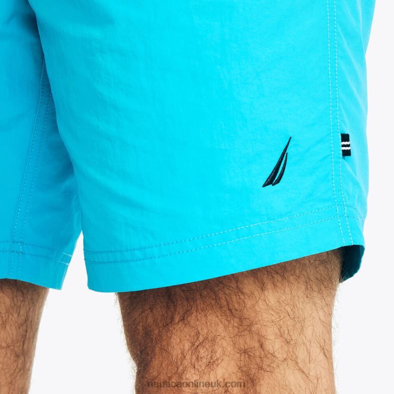 Nautica 8\" Tri-Block Quick-Dry Swim L6J4L586 Dark Dill Men