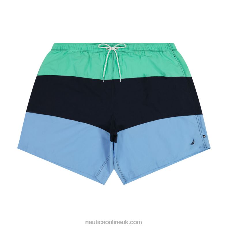 Nautica Big & Tall Tri-Block Quick-Dry Swim L6J4L299 Mint Spring Men