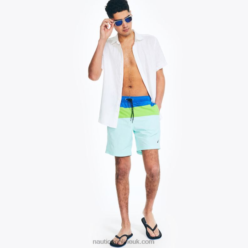 Nautica Big & Tall Tri-Block Quick-Dry Swim L6J4L397 True Navy Men