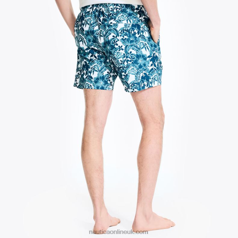 Nautica Sustainably Crafted 6\" Printed Quick-Dry Swim L6J4L406 Star Sapphire Men