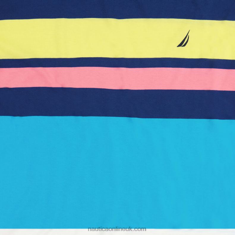Nautica Big & Tall Colorblock Striped T-Shirt L6J4L651 Estate Blue Men