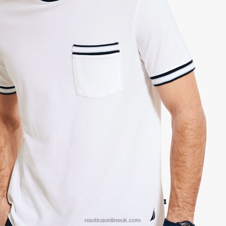 Nautica Big & Tall Crewneck Pocket T-Shirt L6J4L357 Bright White Men
