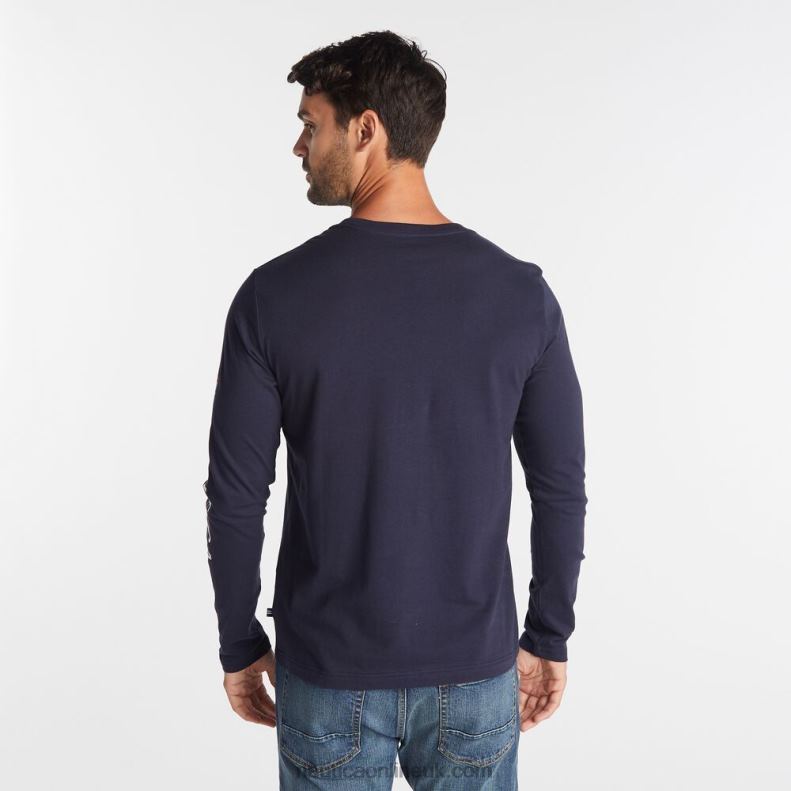 Nautica Big & Tall Long Sleeve Yacht Team T-Shirt L6J4L646 Navy Men