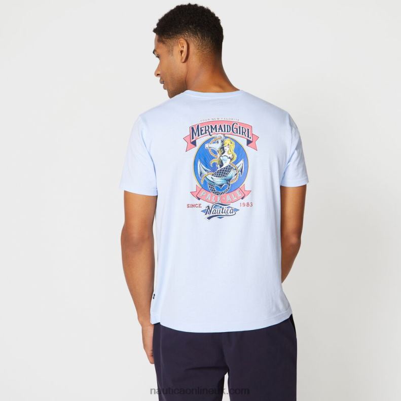Nautica Big & Tall Mermaid Graphic Tee L6J4L723 Azure Blue Men