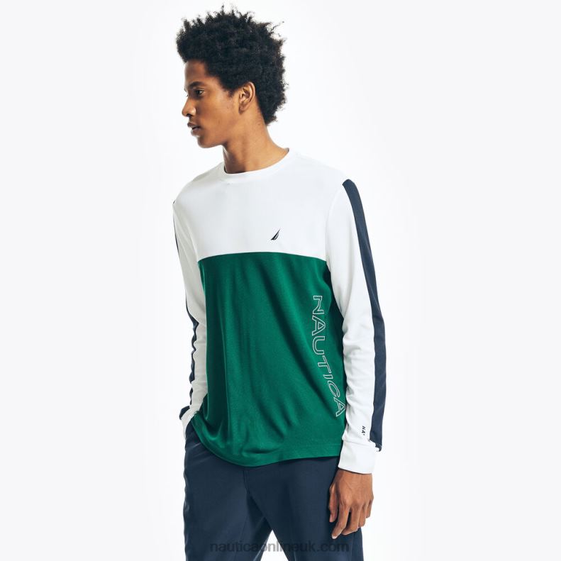 Nautica Big & Tall Navtech Colorblock Long-Sleeve T-Shirt L6J4L438 Navy Men